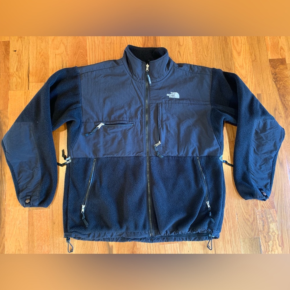 The North Face Mens Black Denali Fleece Zip Up Jacket in Size XL